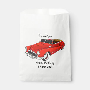 Klassisch rot 1948 Auto Geschenktütchen