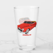 Klassisch rot 1948 Auto Glas (Rückseite)