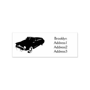 Klassisch rot 1948 Auto Gummistempel