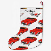 Klassisch rot 1948 Auto Kleiner Weihnachtsstrumpf (Rückseite)