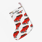 Klassisch rot 1948 Auto Kleiner Weihnachtsstrumpf (Rückseite (Hängend))