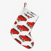 Klassisch rot 1948 Auto Kleiner Weihnachtsstrumpf (Vorderansicht (hängend))