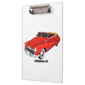 Klassisch rot 1948 Auto Klemmbrett (Links)