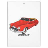 Klassisch rot 1948 Auto Klemmbrett (Rückseite)