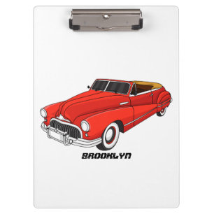 Klassisch rot 1948 Auto Klemmbrett