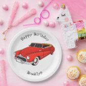 Klassisch rot 1948 Auto Pappteller (Party)