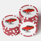Klassisch rot 1948 Auto Pokerchips (Stapel)
