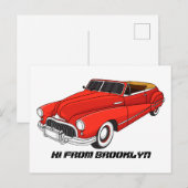 Klassisch rot 1948 Auto Postkarte (Vorne/Hinten)