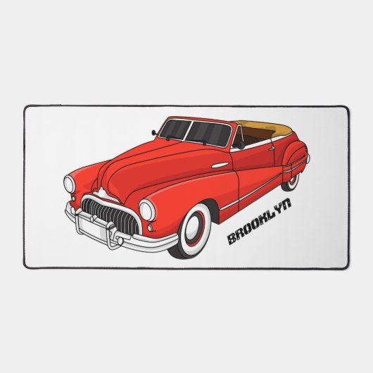 Klassisch rot 1948 Auto Schreibtischunterlage (Vorderseite)