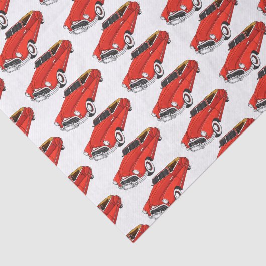 Klassisch rot 1948 Auto Seidenpapier (Ausschnitt)
