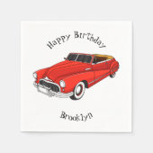 Klassisch rot 1948 Auto Serviette (Vorderseite)