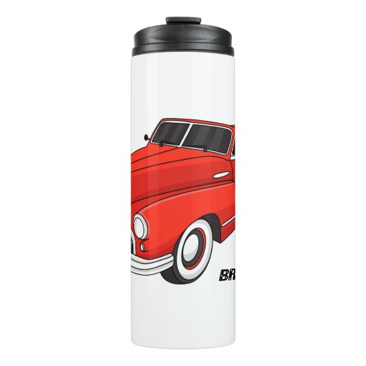 Klassisch rot 1948 Auto Thermosbecher (Vorderseite)