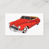 Klassisch rot 1948 Auto Visitenkarte (Rückseite)