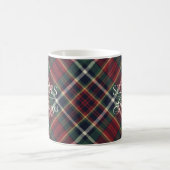 Klassisch Rot Dunkelblau Grün Kariertes Muster Zwe Kaffeetasse (Mittel)