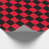 Klassisch rot und schwarz kariert (kariert) geschenkpapier (Ecke)