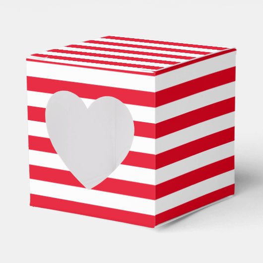 Klassisch rot und weiß gestreift geschenkschachtel (Vorderseite)