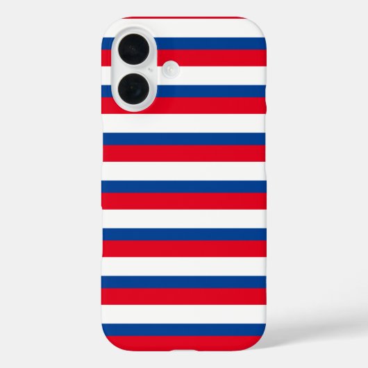 Klassisch rot, weiß und blau gestreift Case-Mate iPhone hülle (Rückseite)
