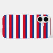 Klassisch rot, weiß und blau gestreift Case-Mate iPhone hülle (Rückseite (Horizontal))