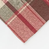 Klassisch rote & Immergrüne Tartan-Fleece-Decke Fleecedecke (Ecke)