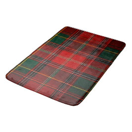 Klassisch rote und huntergrüne karierte Tartan-Bad Badematte