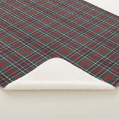 Klassisch rotes dunkelblau-grünes Karomuster Sherpadecke (3/4)