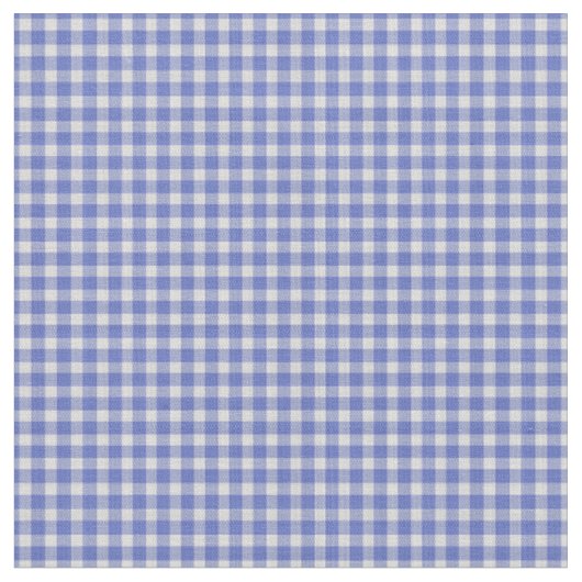 Klassisch Royal Blau Gingham Karo Stoff (Nahaufnahme)