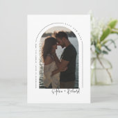 Klassisch Save the Date mit Foto- und QR-Code Einladung (Stehend Vorderseite)