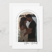 Klassisch Save the Date mit Foto- und QR-Code Einladung (Vorne/Hinten)