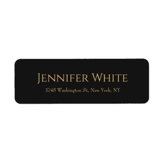 Klassisch schlicht elegant Schwarz Gold Farbe Mini (Vorne)