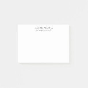 Klassisch schlicht elegant Schwarz & Weiß Minimali Post-it Klebezettel