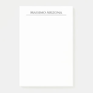 Klassisch schlicht elegante Schwarz-Weiß-Minimalis Post-it Klebezettel