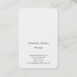 Klassisch schlicht, schlicht und elegant visitenkarte