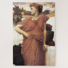 Klassisch schöne Frau am Springbrunnen Puzzle