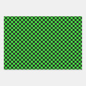 Klassisch Schwarz, grün Kariert Geschenkpapier Set (Vorderseite 3)