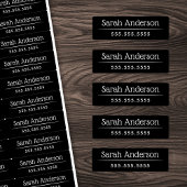 Klassisch schwarz oder eine beliebige farbige Name Etiketten