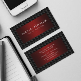 Klassisch schwarz und rot visitenkarte