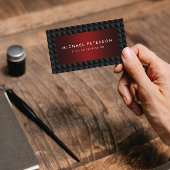 Klassisch schwarz und rot visitenkarte