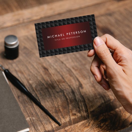 Klassisch schwarz und rot visitenkarte