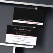 Klassisch Schwarz und Weiß Einfach Cool Beruflich Visitenkarte
