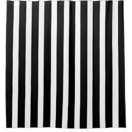 Klassisch schwarz und weiß gestreift duschvorhang