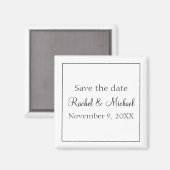 Klassisch Schwarz und Weiß Magnet (Vorderseite/Rückseite)