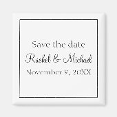 Klassisch Schwarz und Weiß Magnet (Vorne)