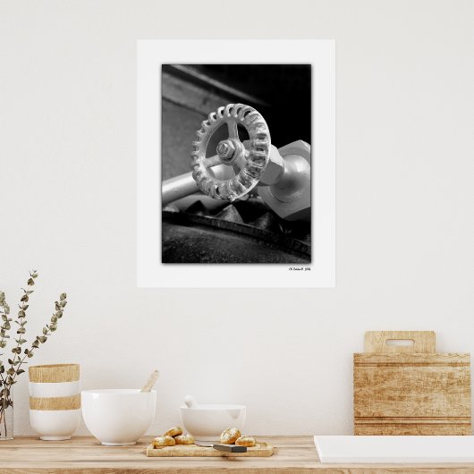 Klassisch Schwarz und Weiß Poster (Küche)