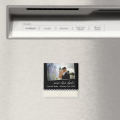 Klassisch Schwarz und Weiß Save the Date Magnet (In Situ (Geschirrspüler))