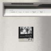 Klassisch Schwarz und Weiß Save the Date Magnet (In Situ (Geschirrspüler))