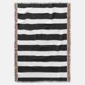 Klassisch schwarz und weiß vertikal gestreift decke (Vorderseite Vertikal)