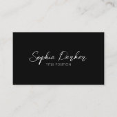 klassisch schwarz und weiß visitenkarte (Vorderseite)