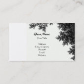 Klassisch Schwarz und Weiß Visitenkarte (Rückseite)