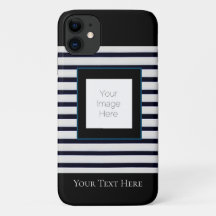 klassisch Schwarz-weiß gestreiftes iPhone/iPad Geh