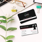 Klassisch Schwarz-weiß mit Logos und Foto Beruflic Visitenkarte